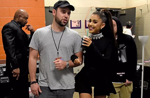 Scooter Braun with Ariana Grande